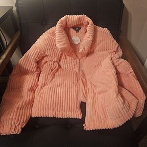 Pink Puffy Cropped Jacket